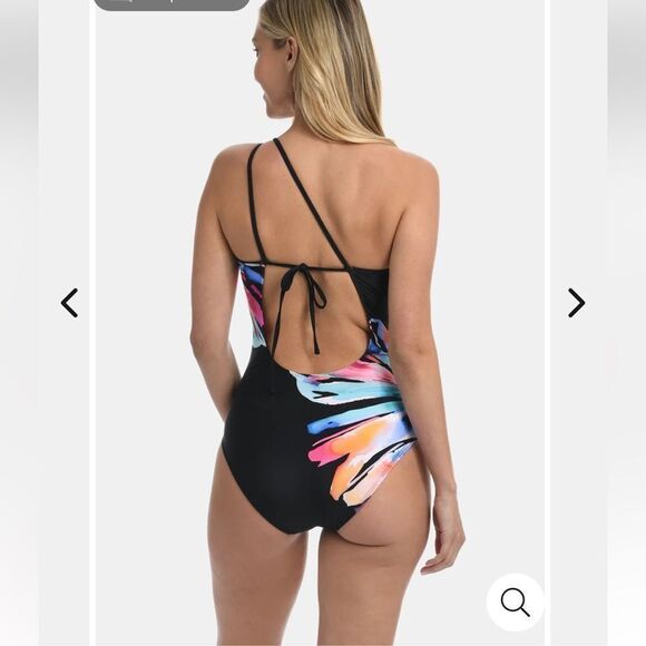 LA BLANCA Prism One Shoulder One Piece Swimsuit - Picture 2 of 9